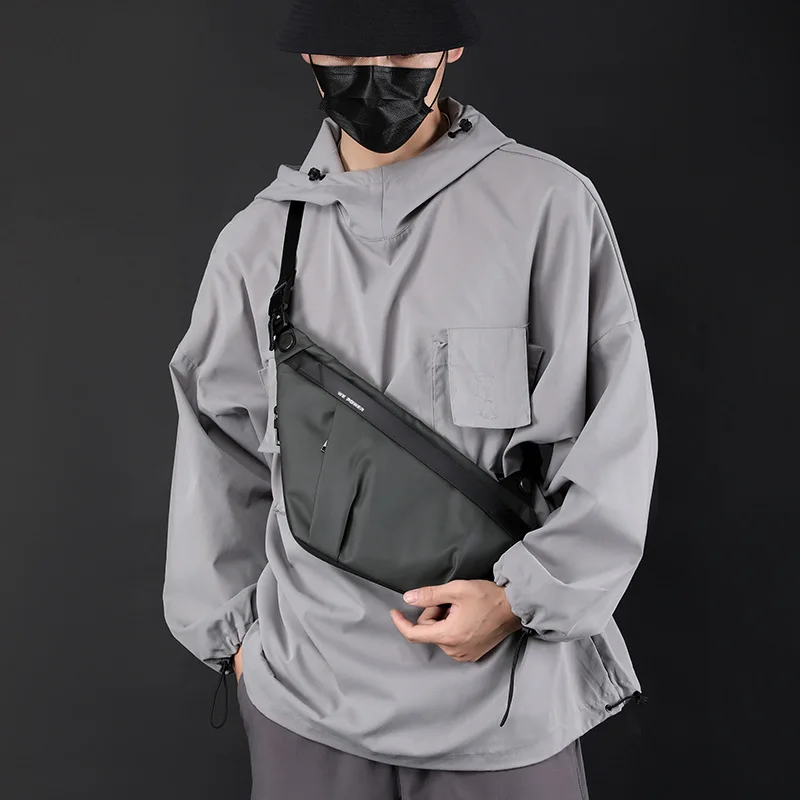 casual-large-capacity-nylon-crossbody-bag-for-men-outdoor-cool-functional-single-shoulder-bag-simple-design-men's-chest-bag