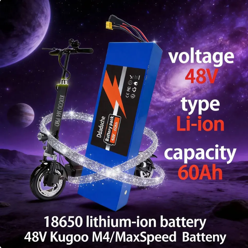48V 60000mAh 14Ah 13S4P 18650 Lithium-Akku mit BMS, geeignet für Kugoo M4/M4 Pro/Max Speed, als Ersatz für den eingebauten Akku