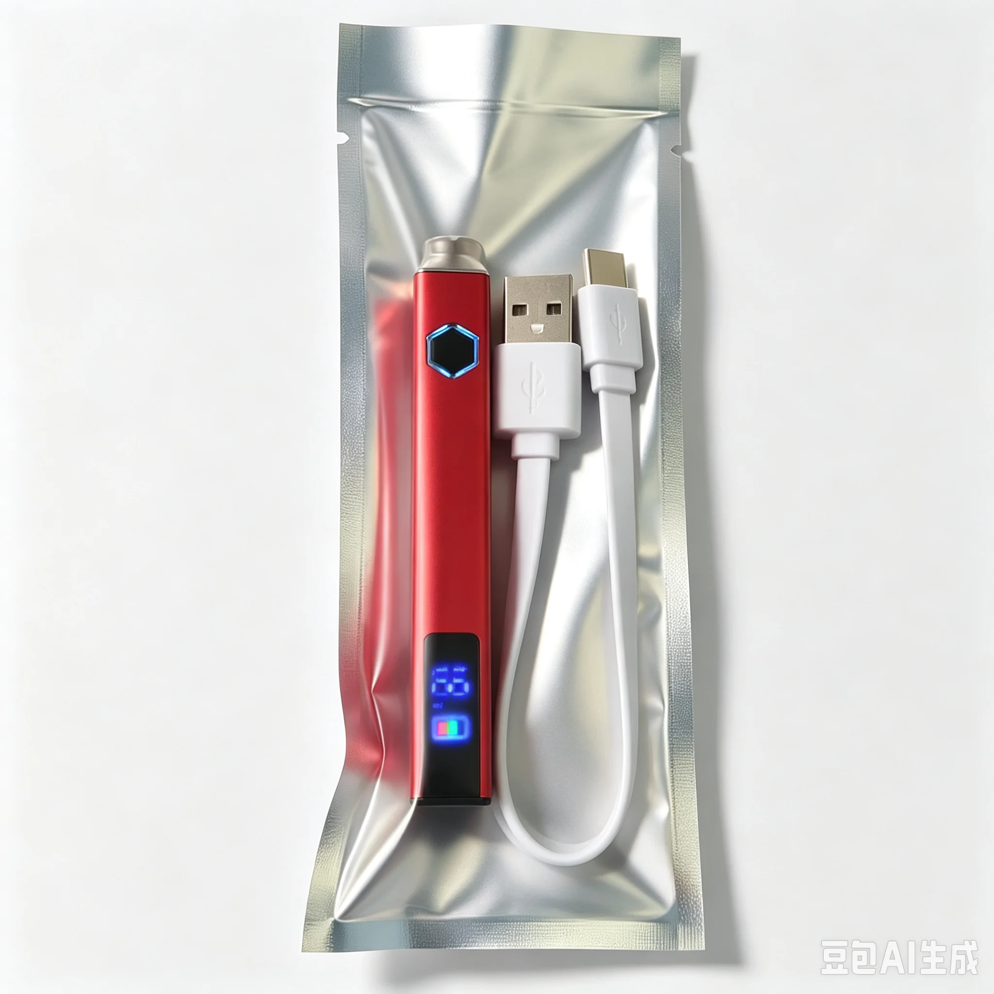 1Pcs,Portable DIY Soldering Iron, Square Battery, LED Digital Display, 510 Thread Battery, DIY Mini Light Bulb