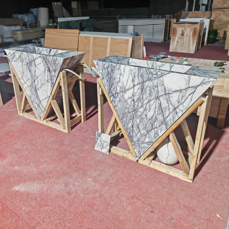 Modern Platinum Marble Sink Luxury Vanity Basin Bathroom