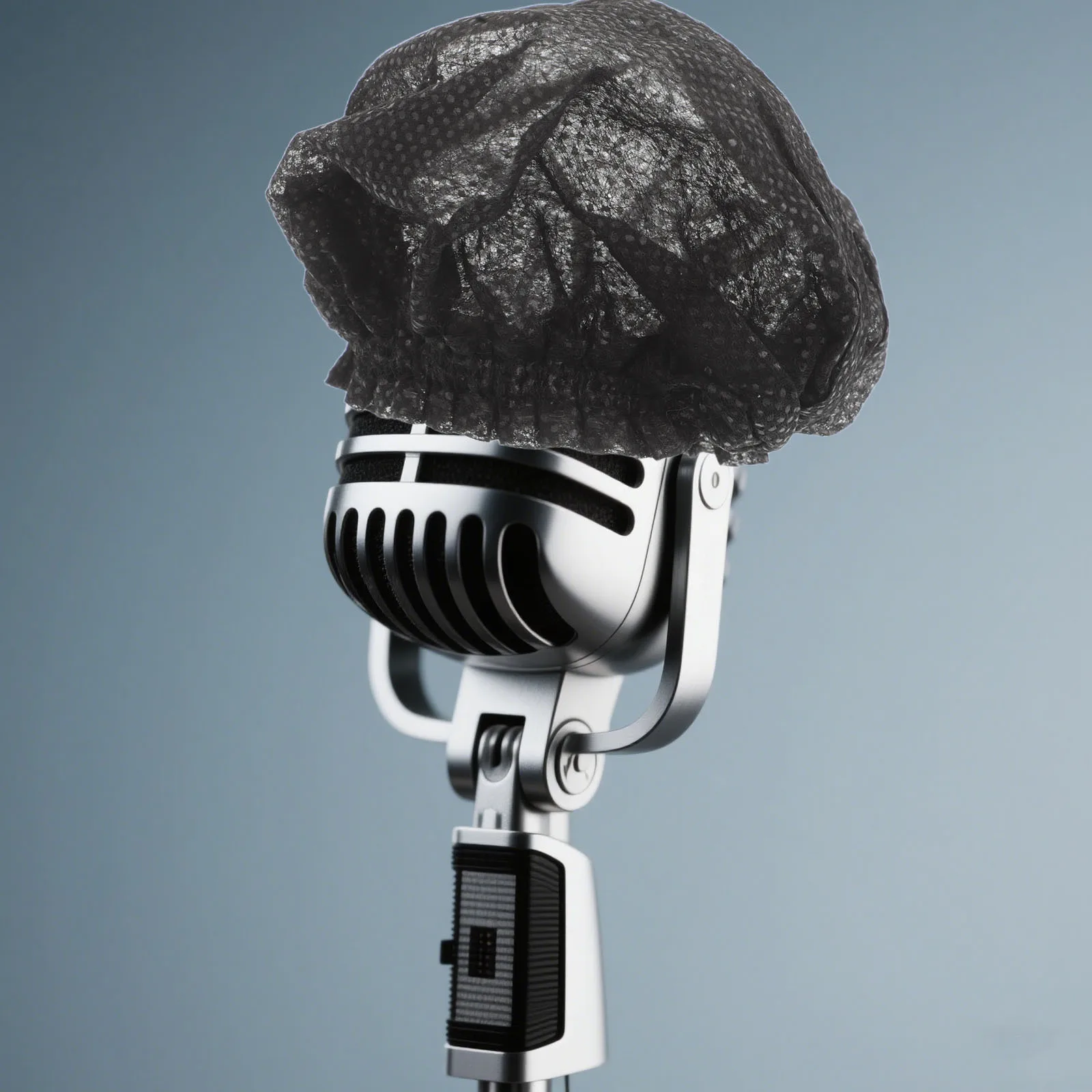 

200Pcs Disposable Microphone Covers Non Woven Elastic Band Noise Reduction Mic Windshield for Recording Studio Interview Ktv