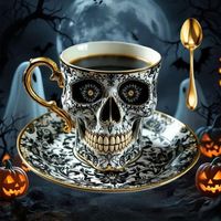 Stylish Resin Skull Coffee Mug Bonehead Design Gothic Skull Crusher Coffee Skeleton Head Mugs Collectors