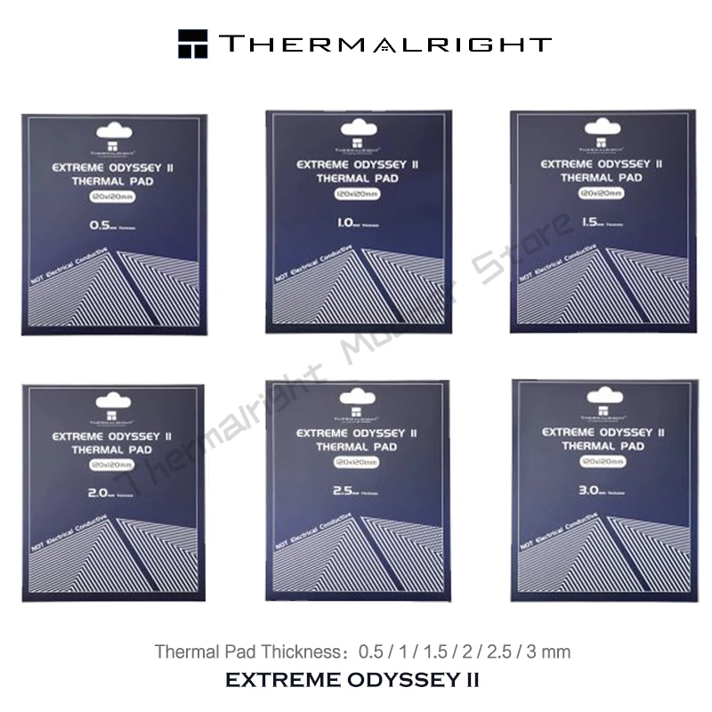 Thermalright EXTREME ODYSSEY II Thermal Pad,Non-Conductive GPU Card Water Cooling Thermal Mat 14.8W/mk 0.5/1.0/1.5/2.0/2.5/3.0mm