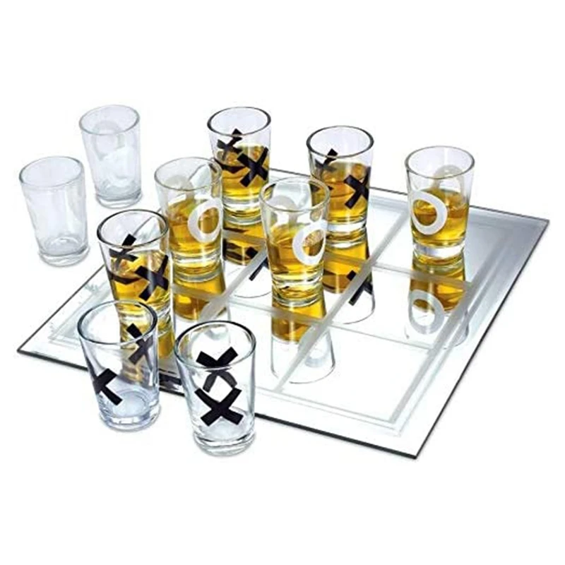 Fairly Odd Novelties Shot Glass Drinking Game Set For Party Desk Board Game For Adults Friends Hacing Fun