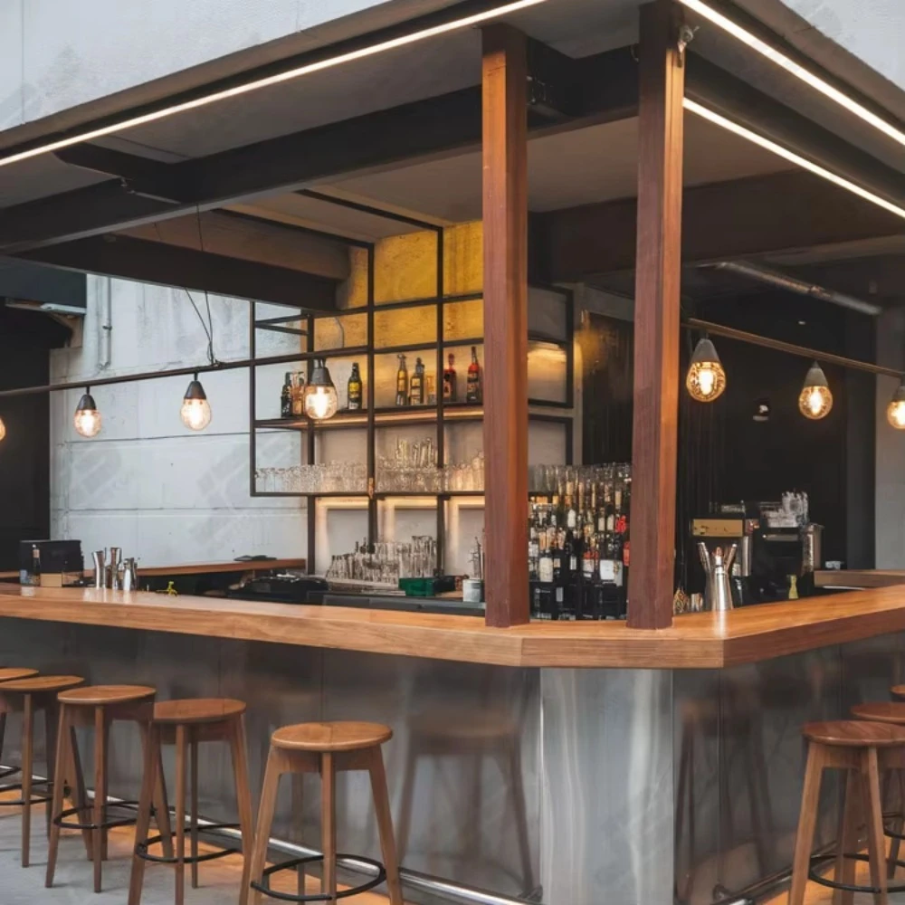 Stainless Steel Portable Bar Counter with Modern Restaurante Design for Nightclubs and Juice Bars