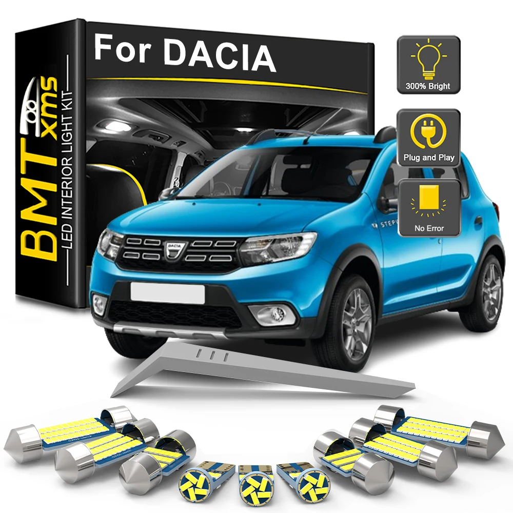 BMTxms Canbus Car Interior LED Lights For DACIA Duster Dokker Logan U90 K90 F90 L90 152 Lodgy Sandero Spring Accessories
