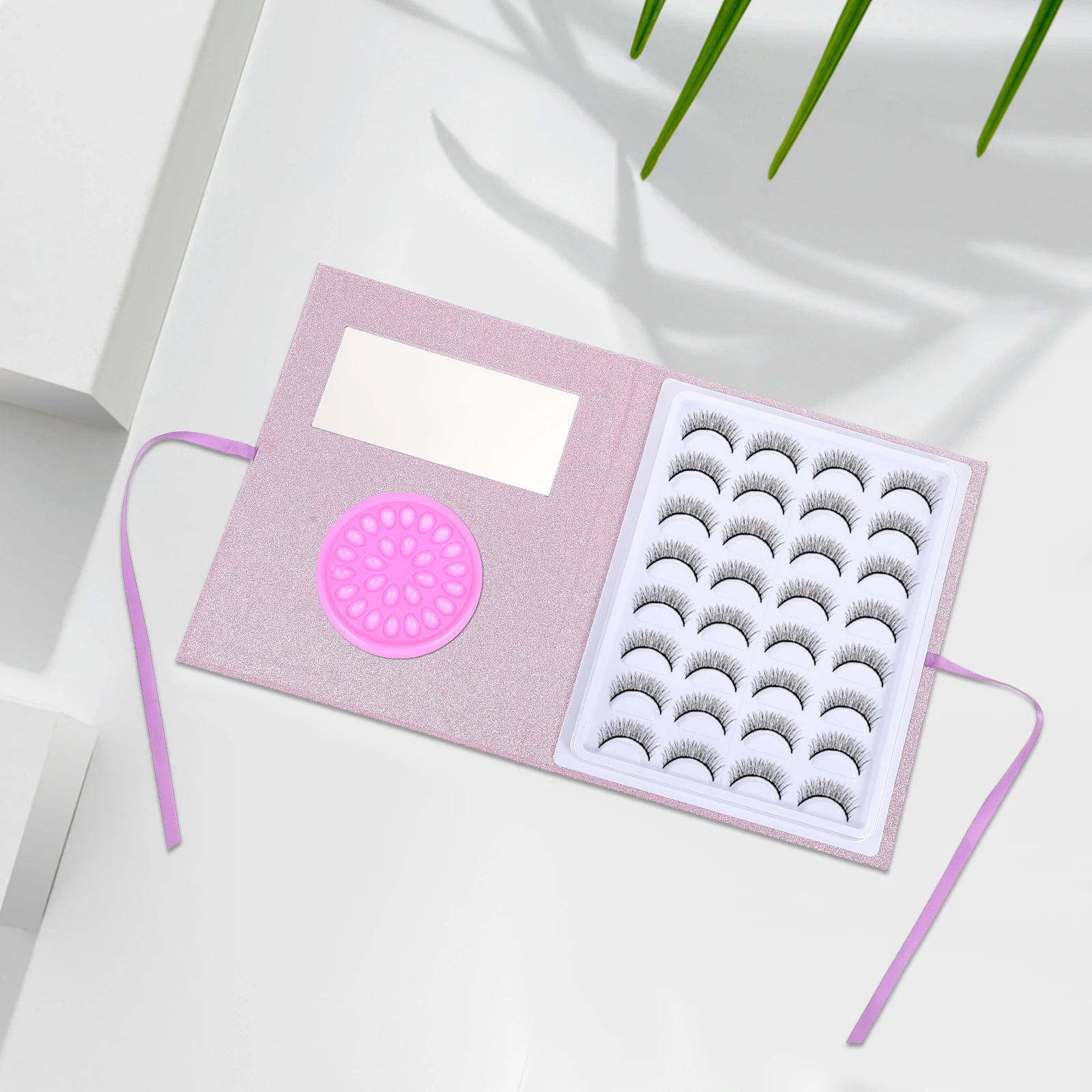 

100 Pcs Eyelash Glue Spacer Tray Pad PVC Grafting Plates Eyelash Supply False Lash Adhesive Holder Beauty Tool eyelash