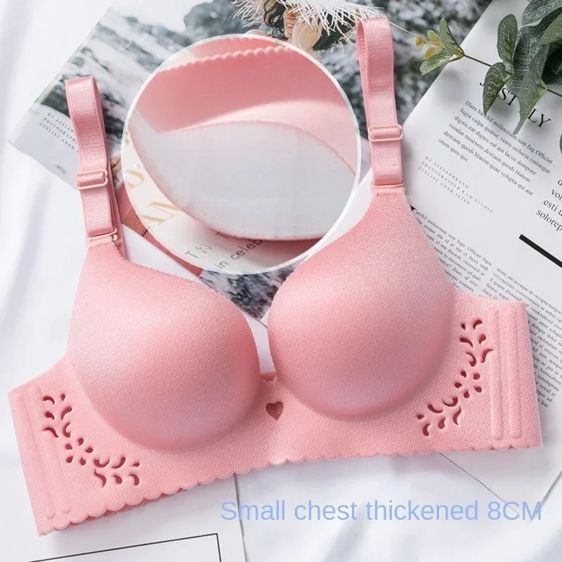 Thickened Bra, Female, Super Thick, 8cm Bun Cup, One Piece, No Trace, No Steel Ring, Chest, Chest, a Cup sexy​ ​lingerie women