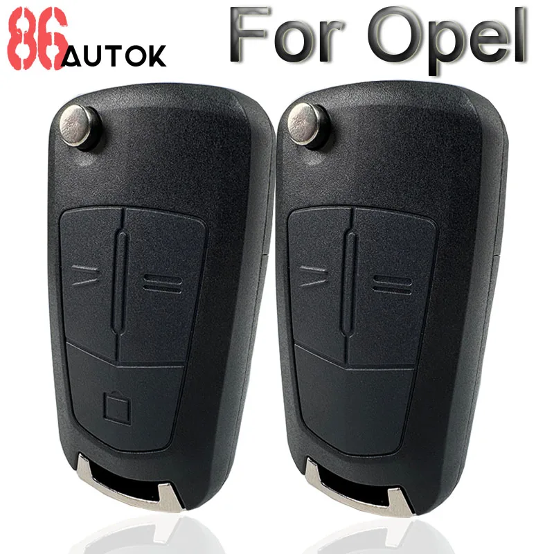 Car Key Flip Remote Key Fob Shell Case Replacement for Opel Astra H Zafira Vectra C Vauxhall Corsa D Signum Meriva Car Key Shell