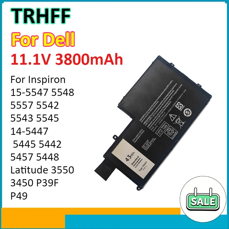 

Аккумулятор TRHFF для Dell Inspiron 15 5547 5548 5557 5542 5543 5545 14 5447 5445 5442 5457 5448 Latitude 3550 3450 P39F P49