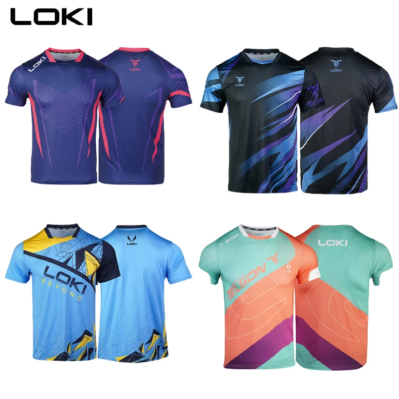 

LOKI Table Tennis T Shirt Breathable Quick-drying Gym Fitness Training Short Sleeves Training Competition Shorts Ping Pong Game