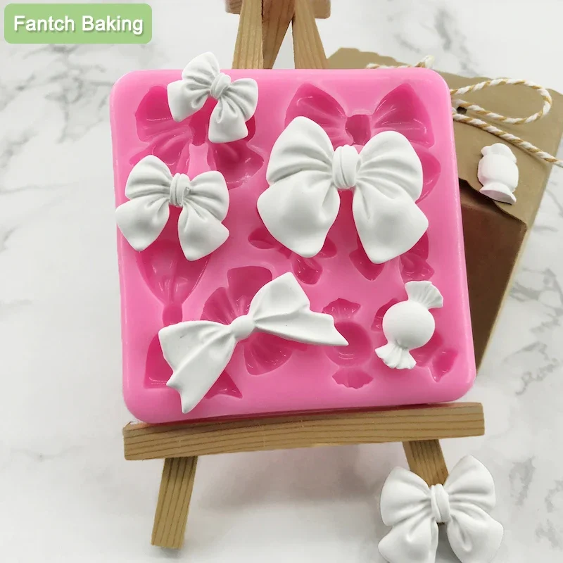 New 2022new MNYB 1pcs Bow Knot Resin Art Molds Silicone Fondant Mould Cake Decoration Tools Pastry Kitchen Baking Accessories Se