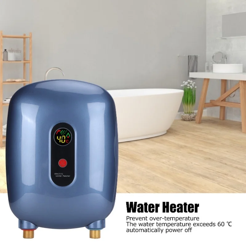 Electric Hot Water Heater 3-Second Household Instant Water Heating Bathroom Shower Heater 3000W