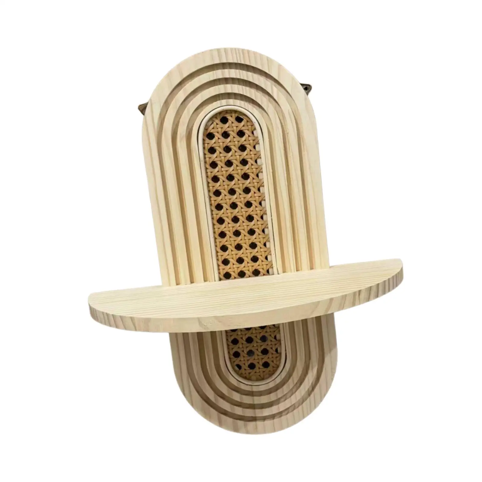 Bohemian Wooden Floating Shelf Wall Mounted Display Rack for Room Decoration Office Bedroom Decor