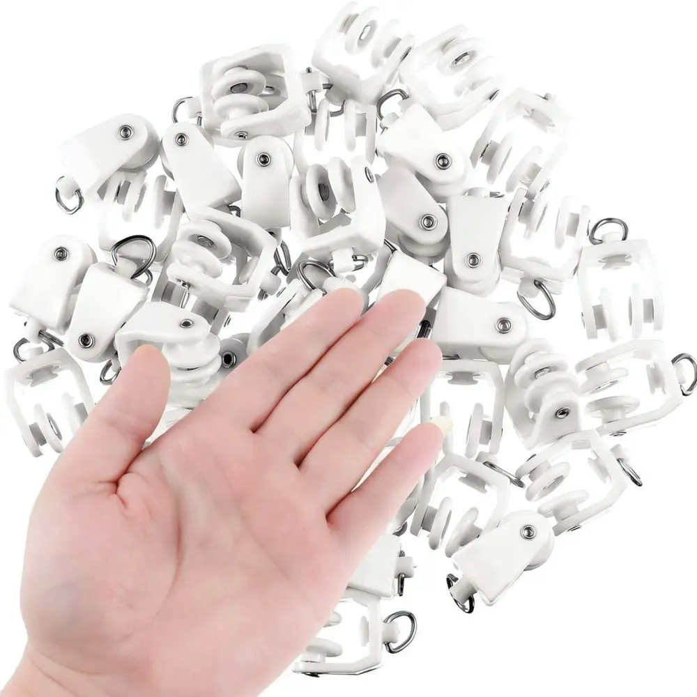 Curtain Track Gliders Replacement Silent Runners Plastic Hooks For Flexible Rail Window Drapes Hardware Sliding Accessory