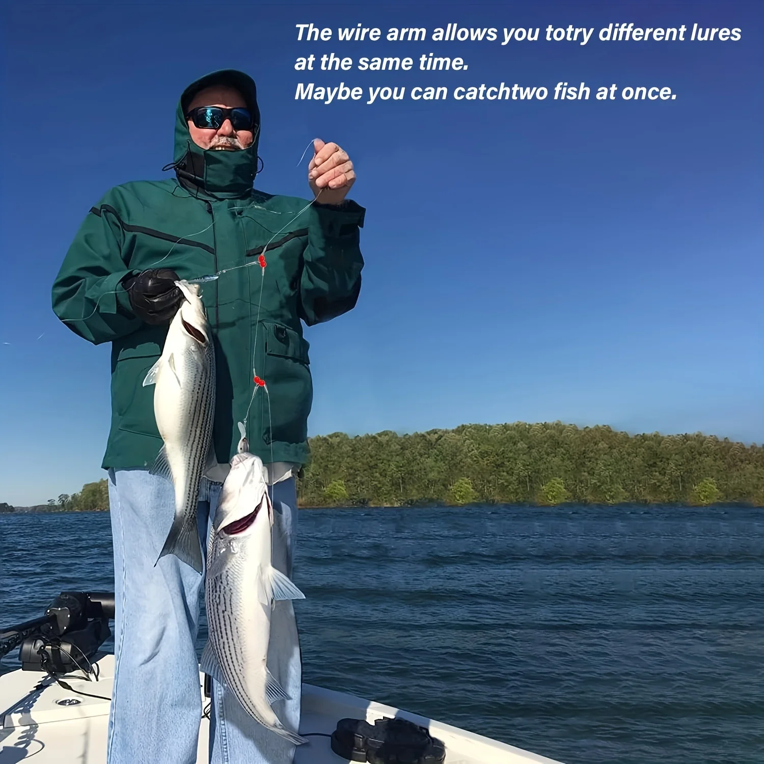 18 قطعة من قادة الصيد، جهاز معالجة المياه المالحة مع مشبك دوار، معدات معدات سلك الصيد عالية القوة لطعم السحر #6