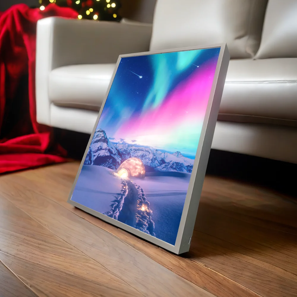 Imagem -04 - Tiktok Bela Aurora Pintura Luz hd Natal Casa Decoração Criativa Photo Frame Escurecimento Usb Neon Mood Light Presente