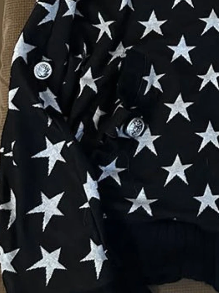 الرجعية الأمريكية الشتاء معطف الموضة المرأة فضفاضة تناسب الفراء طوق ستار طباعة هوديس عادية شيك دافئ Vintage ملابس عصرية أنيقة