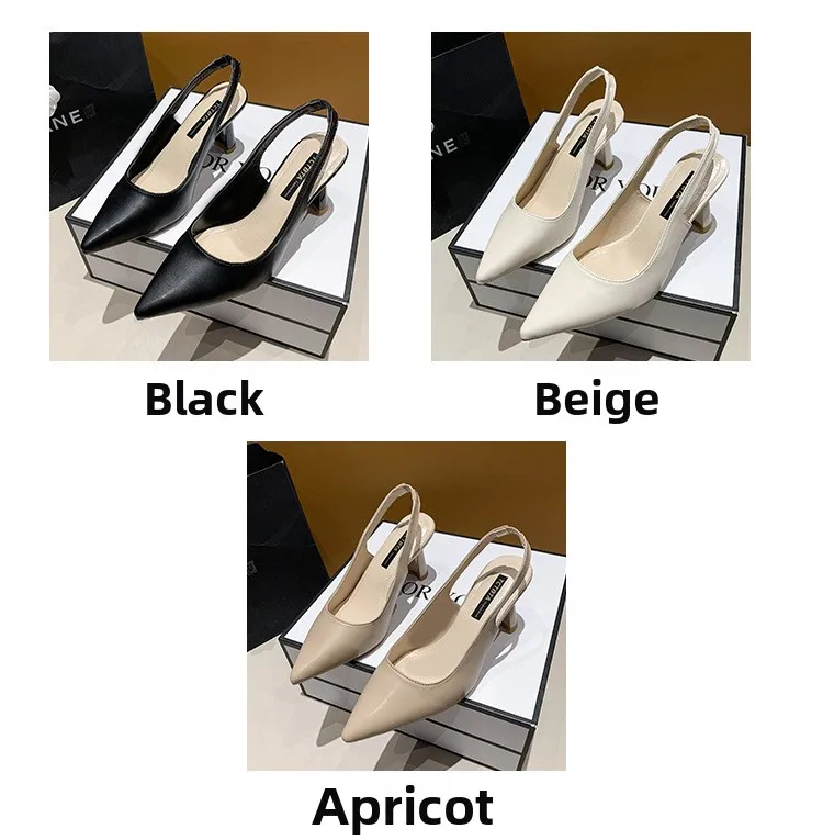 Sommermode Neue Atmungsaktive Spitze Stiletto-Absatz PU Bequeme und Elegante Damenschuhe Flache Sexy Sandalen – Detail 4