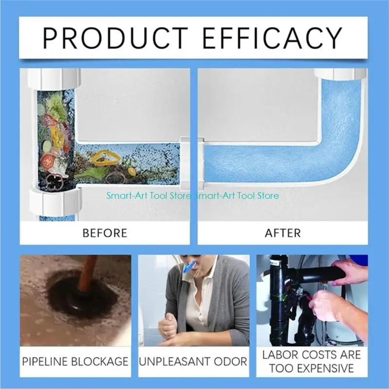 E1PB Professional Pipe Drain Opener Liquid Safe Cleaner for Various Pipe Materials