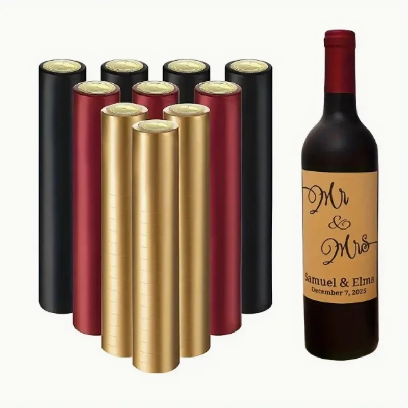 

50Pcs PVC Heat Shrink Capsules, Wine Shrink Caps Bottle Seals, Wine Bottle Capsules Wine Making Bung Stopper Tear Tape Sealed