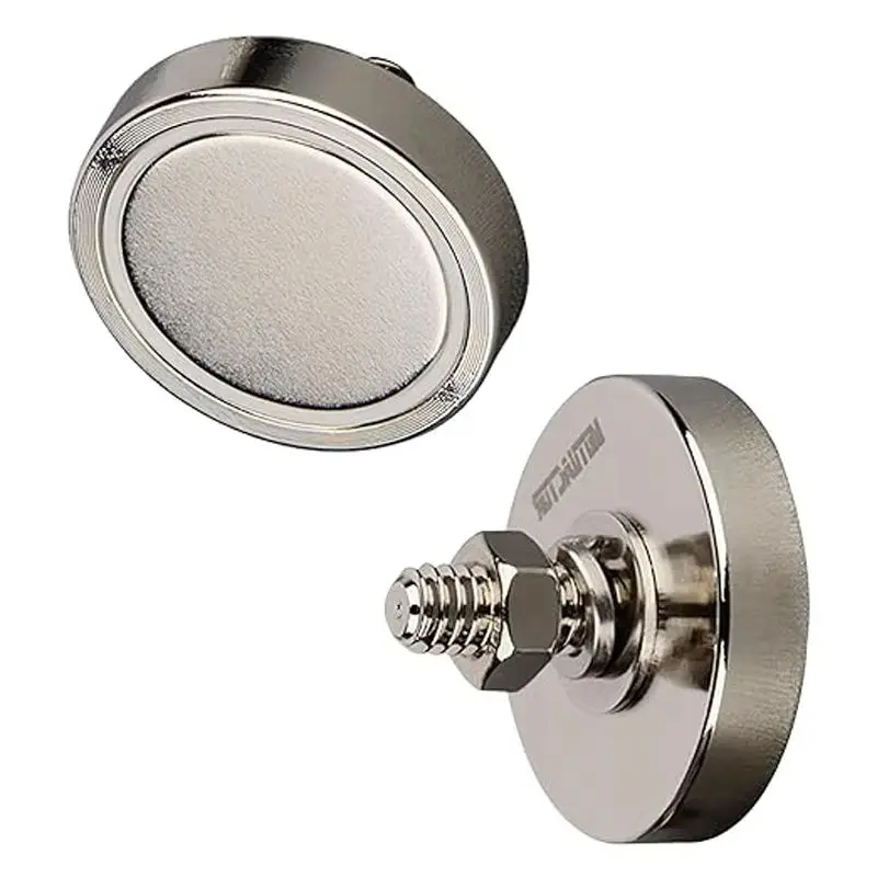 

4 Pack D32mm 1/4 Male thread Round Magnet with Male Threaded Stud, Strong suction cup fixed magnet car tool