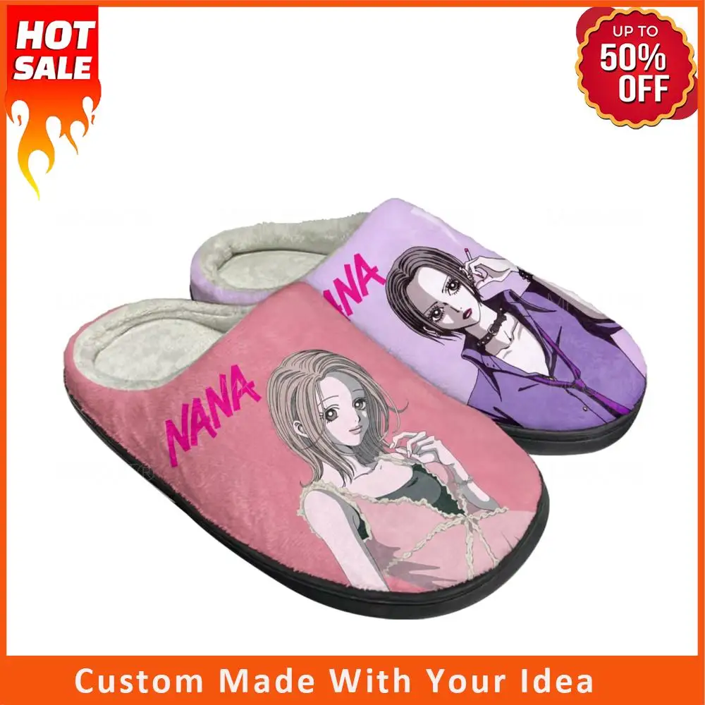 NANA Osaki Komatsu Shoujo Comics Home Cotton Custom Slippers Mens Womens Sandals Plush Casual Keep Warm Shoes Thermal Slipper