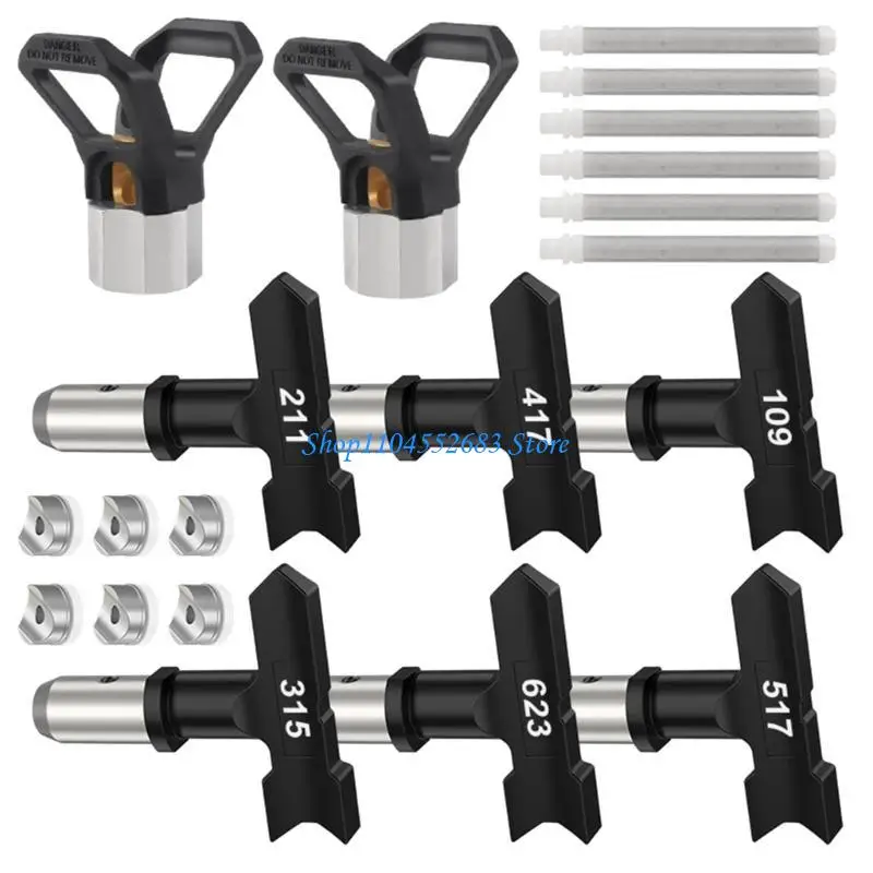 

Y6GD 14Pcs Reversible Sprayer Tip Airless Sprayer Nozzles for Airless Paint Sprayer