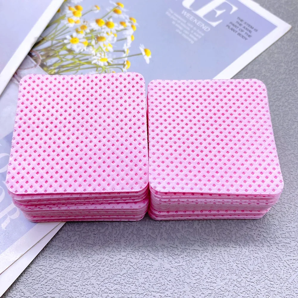 100 個新しいワイプ紙綿まつげ接着剤リムーバー接着剤ボトルの口を拭く詰まりを防ぐ接着剤クリーナーパッド