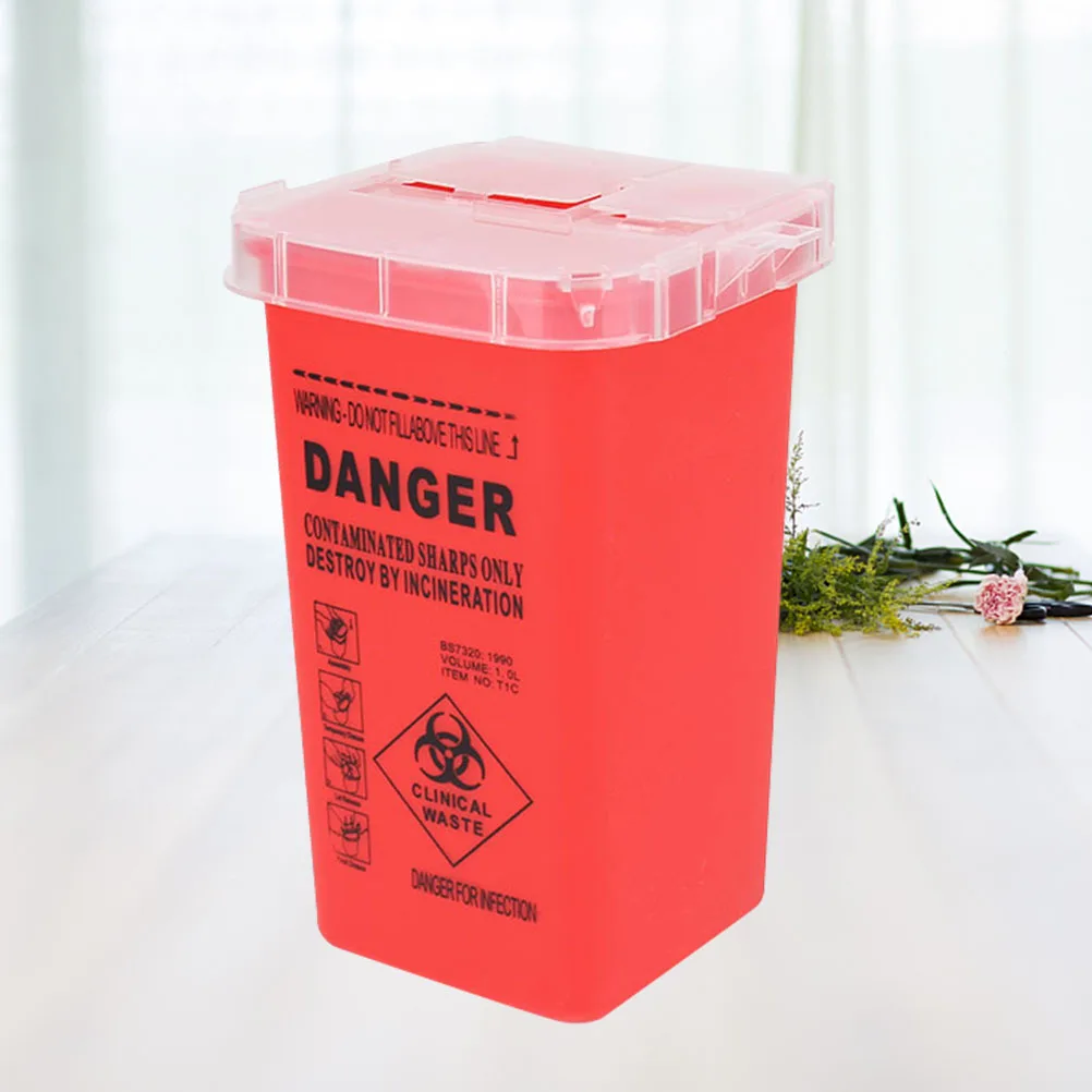 

Контейнер для утилизации острых точек, красный компактный ящик для игл, сейф для шприцов, игл, ланцетов, больничной клиники, дорожная коробка для острых точек