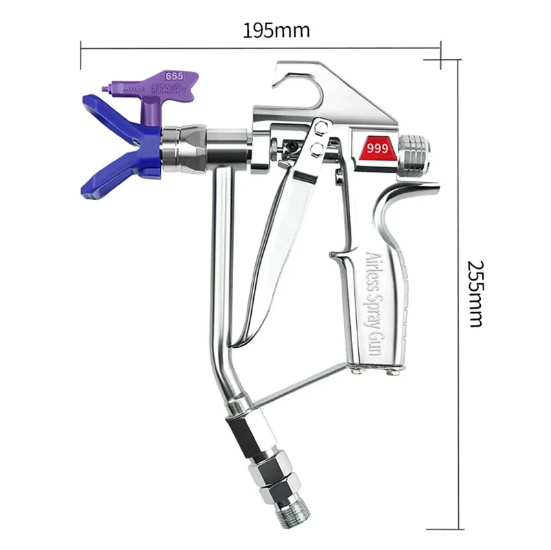 Airless Paint Spray Gun with Tip Guard,655 TIP and 3/8\