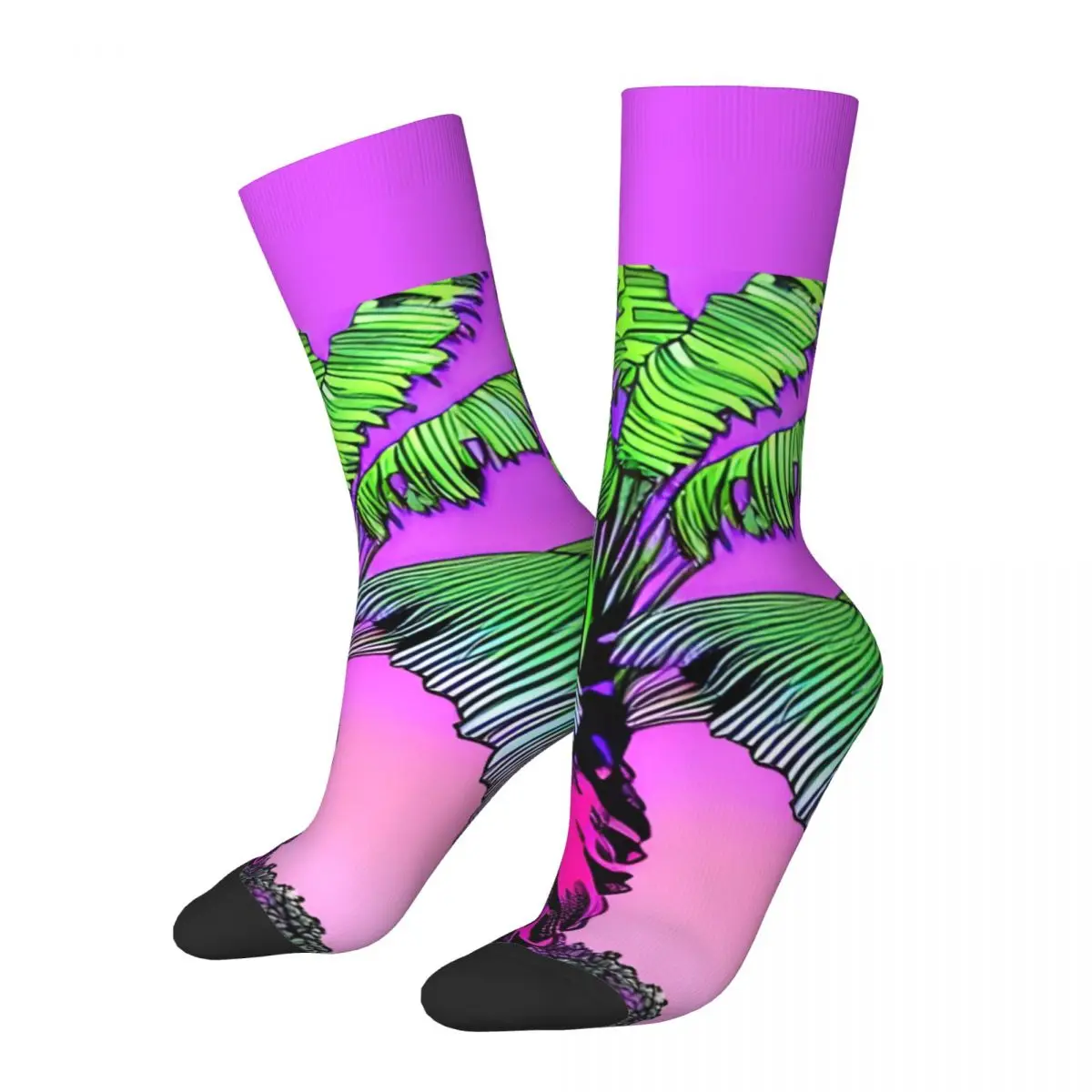 Futuristic Plant Socks Harajuku Desgin Kawaii Stockings Couple Warm Soft Skateboard Socks Winter Pattern Non Slip Socks