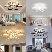 Household LED Chandelier Three Colors Flush Mount Lamp 12W Flower Design Ceiling Lights Super Bright Eye Care for Corridor Stair