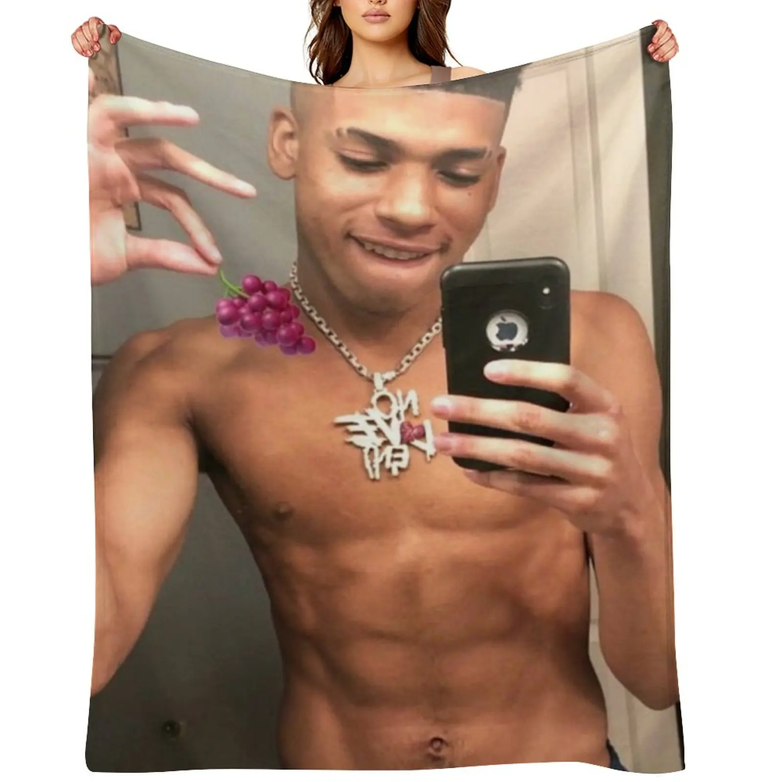 

NLE Choppa Throw Blanket Plaid on the sofa Plaid Blankets Sofas Of Decoration Beautifuls Blankets