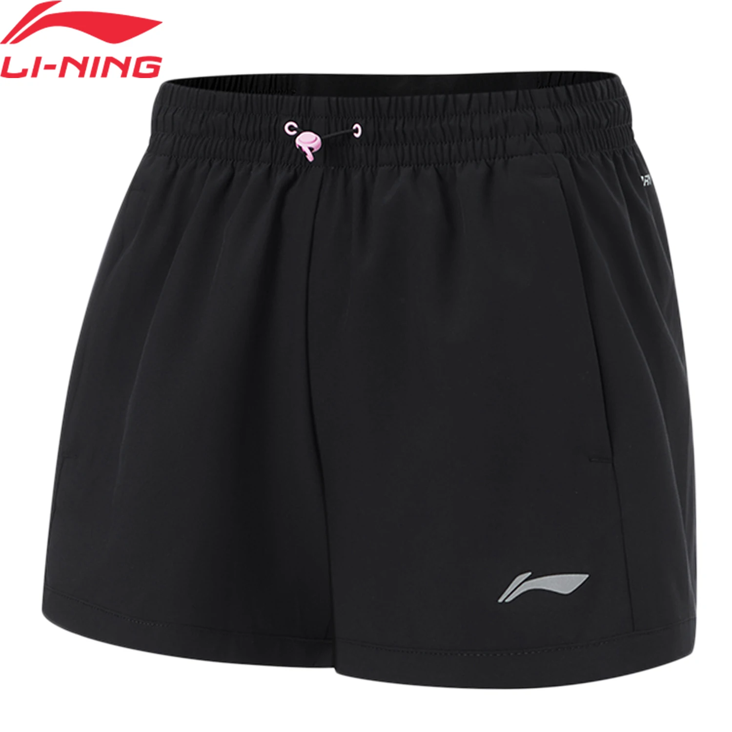 Li-Ning Women Running Series Shorts AT DRY Elastic Waist Regular Fit 88%Polyester 12%Spandex LiNing Sports Bottoms AKSU334