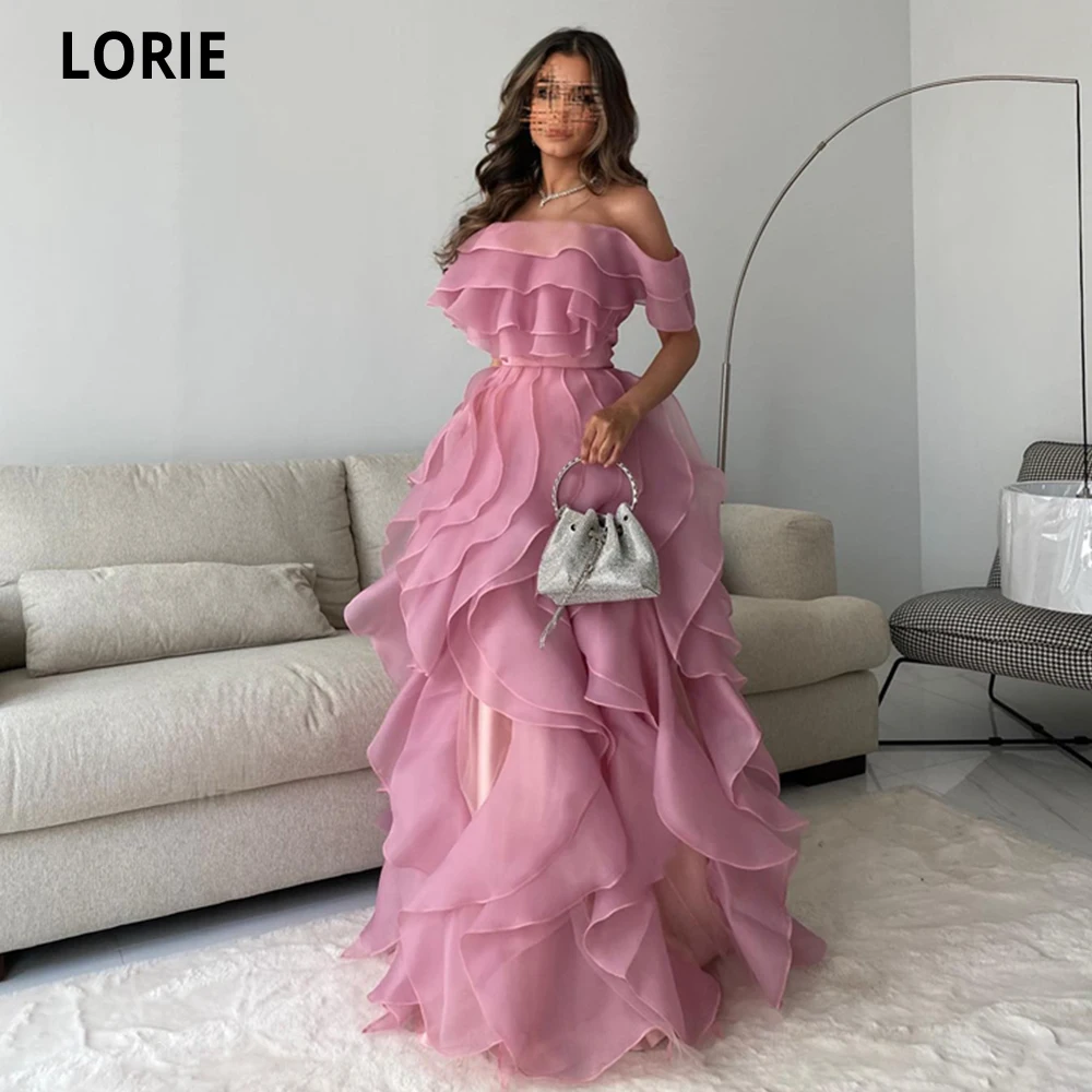 

LORIE A-line Tiered Organza Evening Dresses Long Saudi Arabia Vestidos De Fiesta Elegantes Para Mujer 2023 Dubai Party Dresses