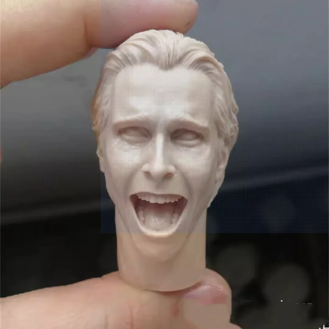 Christian Bale 1/6 Head Sculpture Carving  Open Mouth  Toys Soldier For 12inch TBleague Phicen Action Figure customize