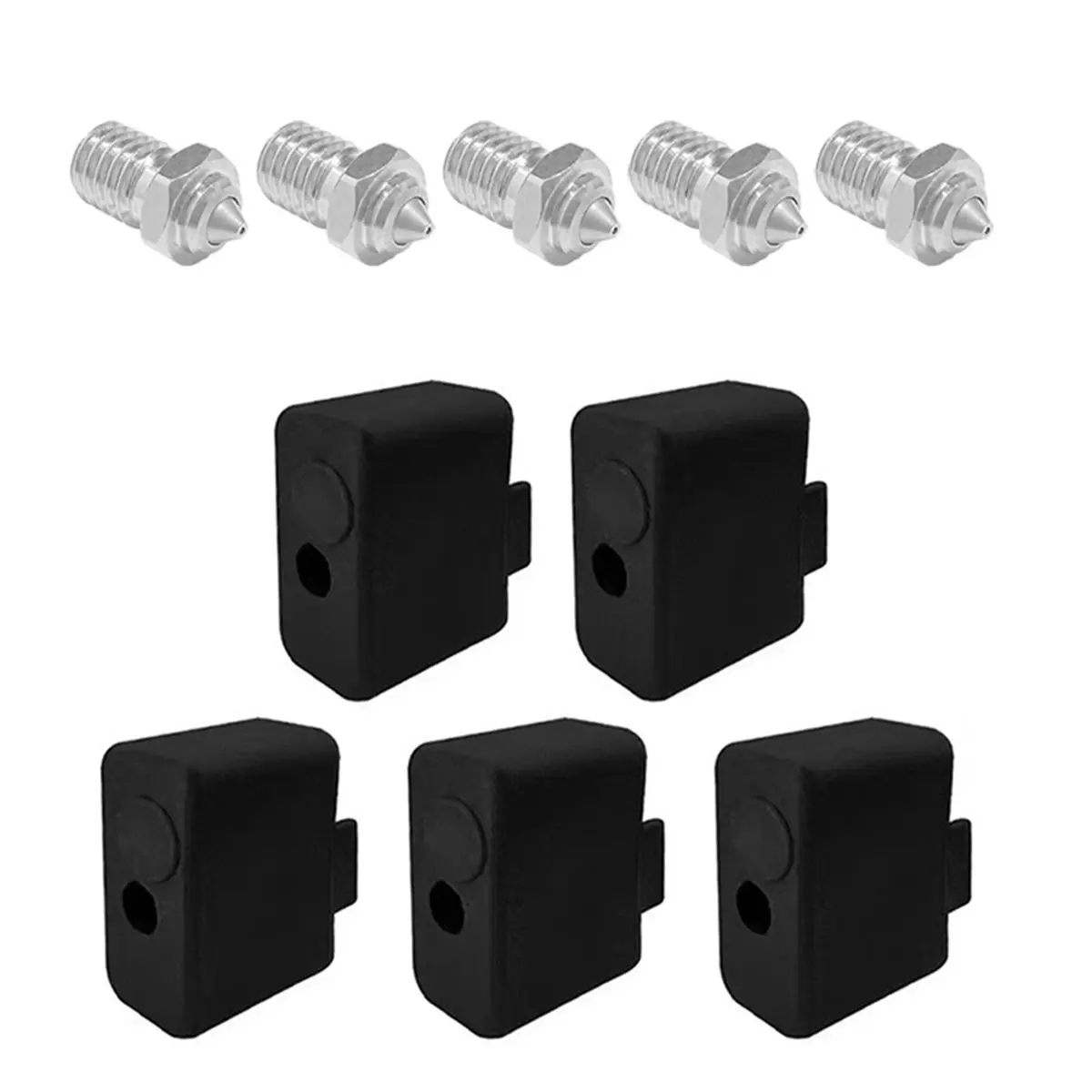 For T1E/T1 Pro/T1 Max 3D Printer 0.4mm Hot End Silicone Sock Nozzles Heat Resistant Insulation Sleeve