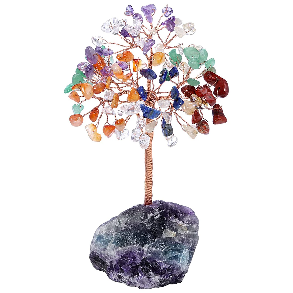 1/10pcs Crystal Tree 7 Chakra Tree of Life Natural Crystals Stone Lucky Tree Crystal Tree for Positive Energy FengShui Ornaments