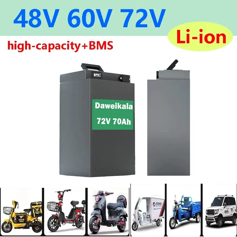 48V 60V 72V High-capacity 45Ah 60Ah 70Ah Full Capacity High Rate Battery Cell Lithium Battery for Electric Motorcycle Tricycle