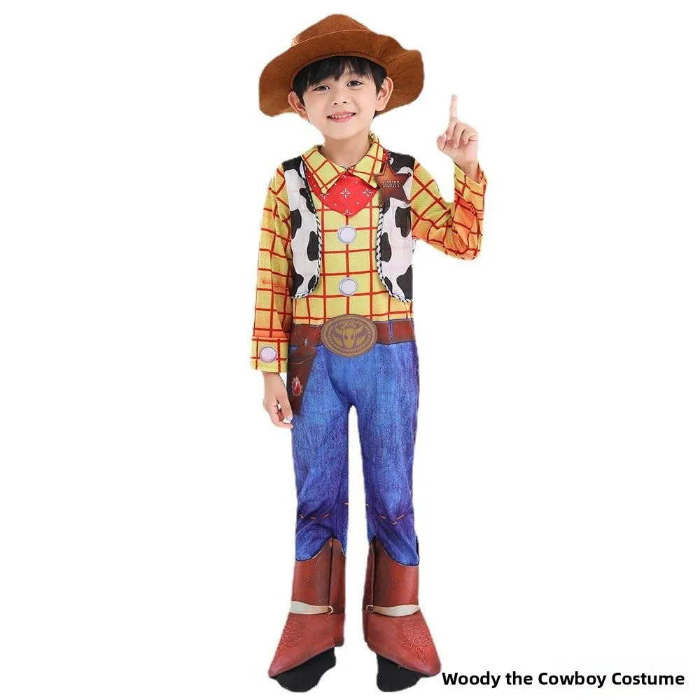 Toy S New Release Kinder Halloween Par Performance Kostüm Western Cowboy Hoss Role-Plang Animation Charakter