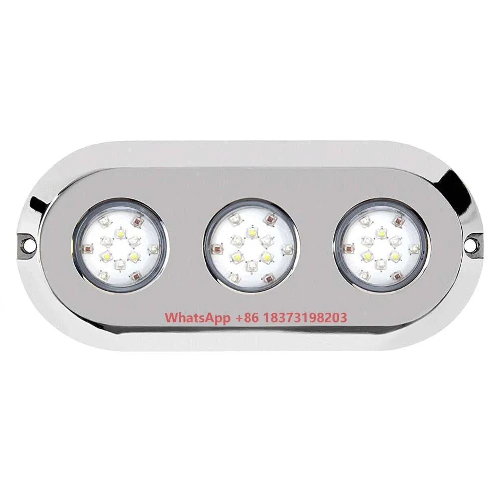 

Super Bright 316 Stainless Steel 180W RGBW LED Boat Light Surface Mount 12V Underwater LED Lights Remote APP Control