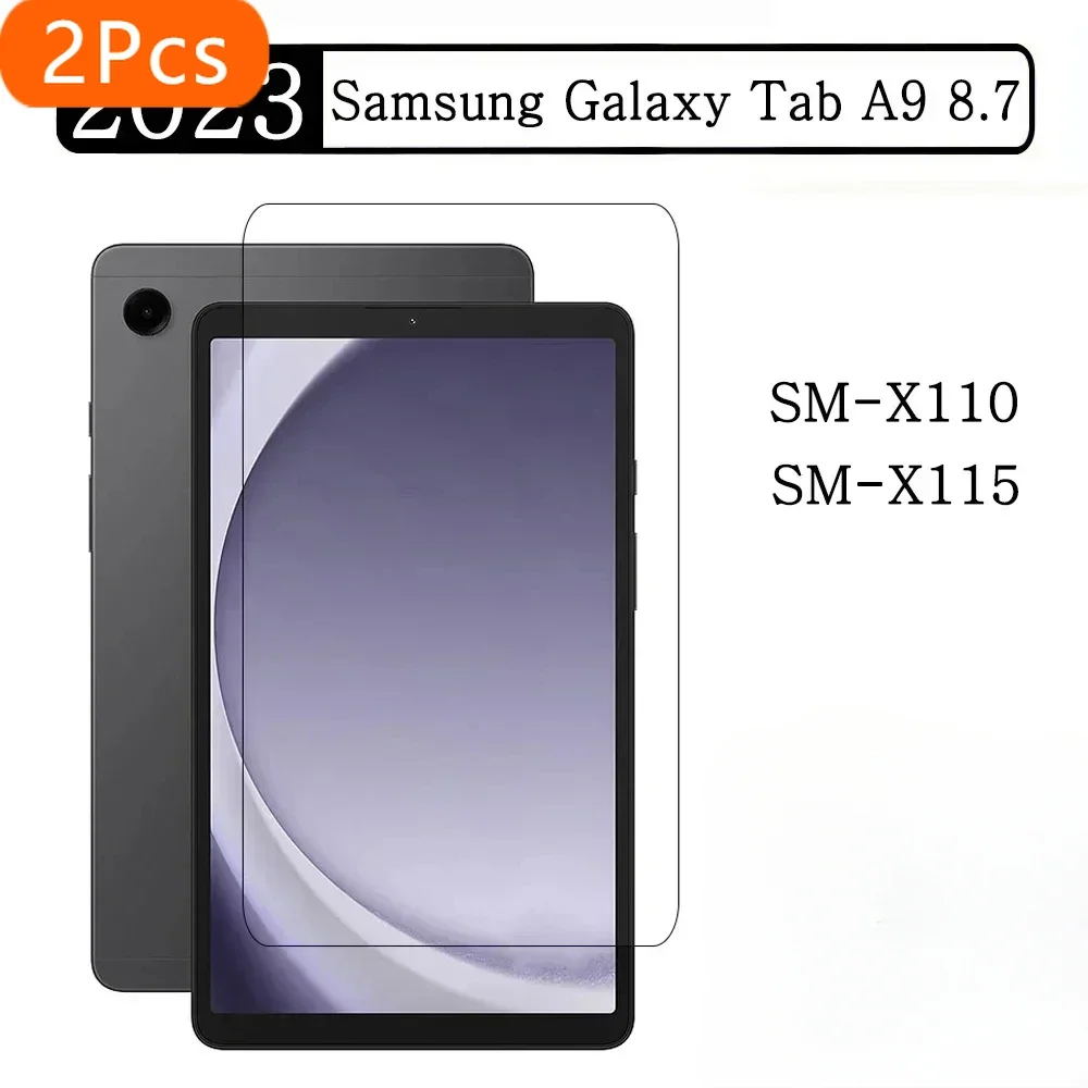 

2Pcs Tempered Glass For Samsung Galaxy Tab A9 8.7 2023 SM-X110 SM-X115 X110 X115 X117 Full Coverage Screen Protector Tablet Film