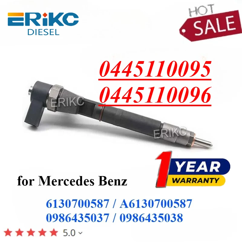 

New 0445110095 0445110096 Diesel Fuel Injector 0986435037 Diesel Nozzle 0 445 110 096 for Mercedes Benz A6130700587
