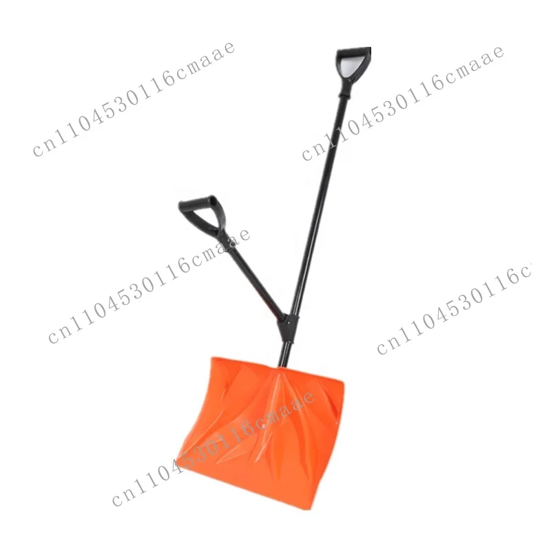 2-In-1 Plastic Snow Removal Tool - Multifunctional Outdoor Shovel - Foldable Portable Shovel with Adjustable Handle