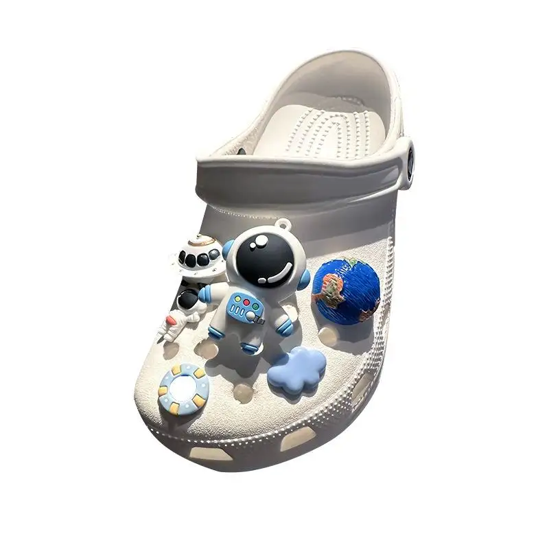 MINISO Cartoon Planetary astronauts Shoe charms DIY 3D stere Shoe Flower Decorative Buckles Detachable Children gift