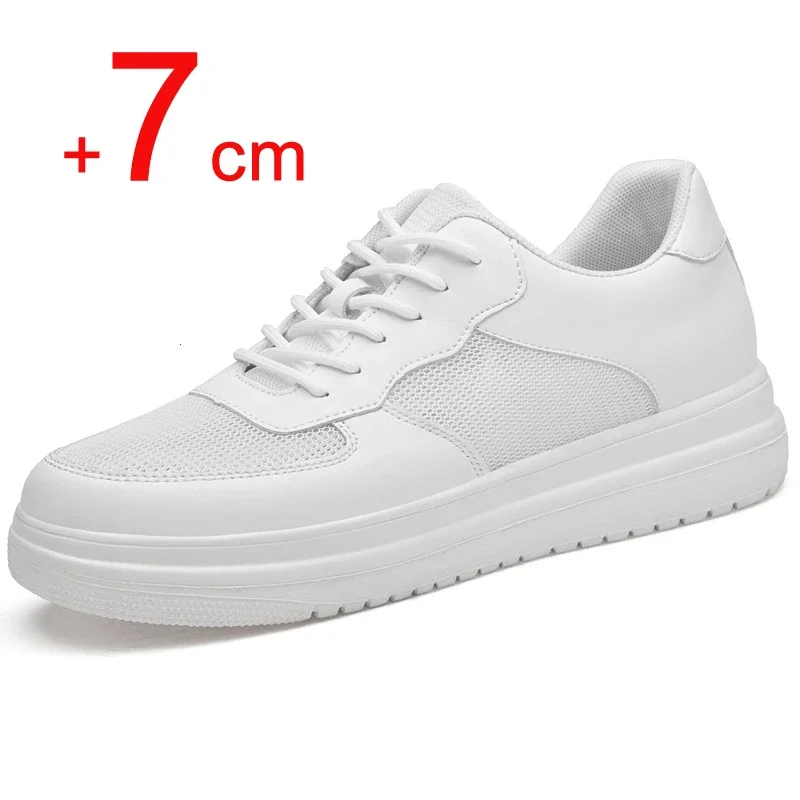 Scarpe da ginnastica da uomo scarpe da ascensore altezza interna invisibile che aumenta 7CM scarpe sportive da Tennis estive da uomo aumentano le scarpe aumentate