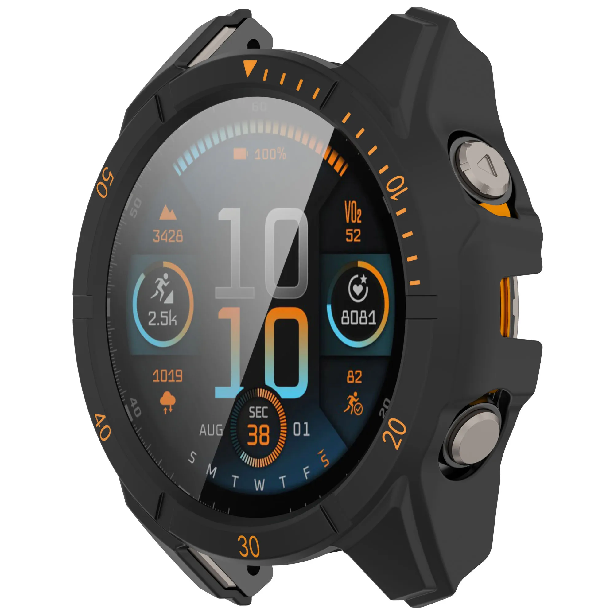 Watch Case for Garmin fenix 8 Screen Protector 43MM 47MM 51MM PC Scale Bumper Tempered Glass Full Coverage Fenix 8 Protective