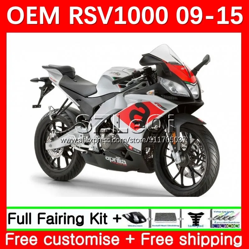 Injection For Aprilia RSV4 RSV 1000 R 1000R 12No.47 RSV1000 09 10 11 12 13 14 15 RSV1000RR 2009 2011 2015 Fairings Black Silver