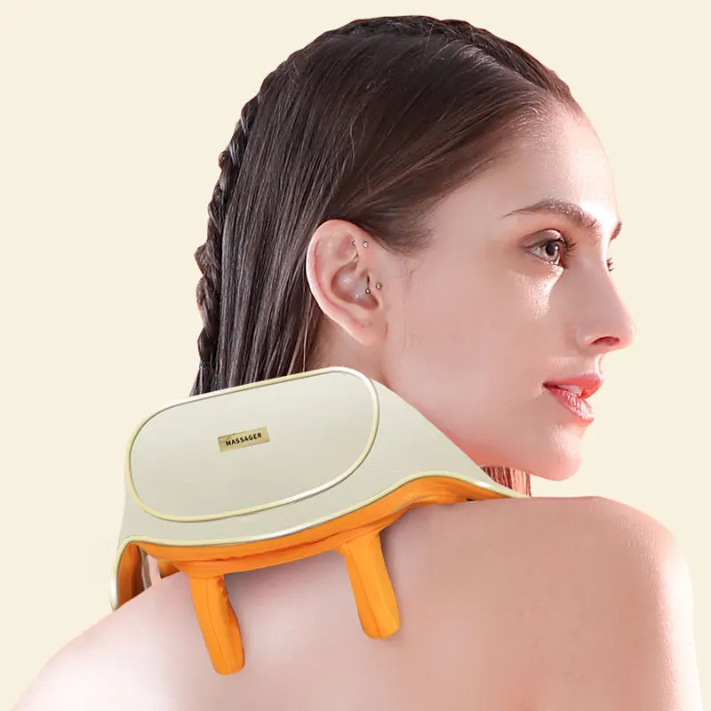 Mini cervical massager Neck Shoulder and neck trapezius massager Home rechargeable kneading massager can be heated